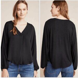 DOLAN Left Coast Collection Black Contessa Long Sleeves Top Womens Size S